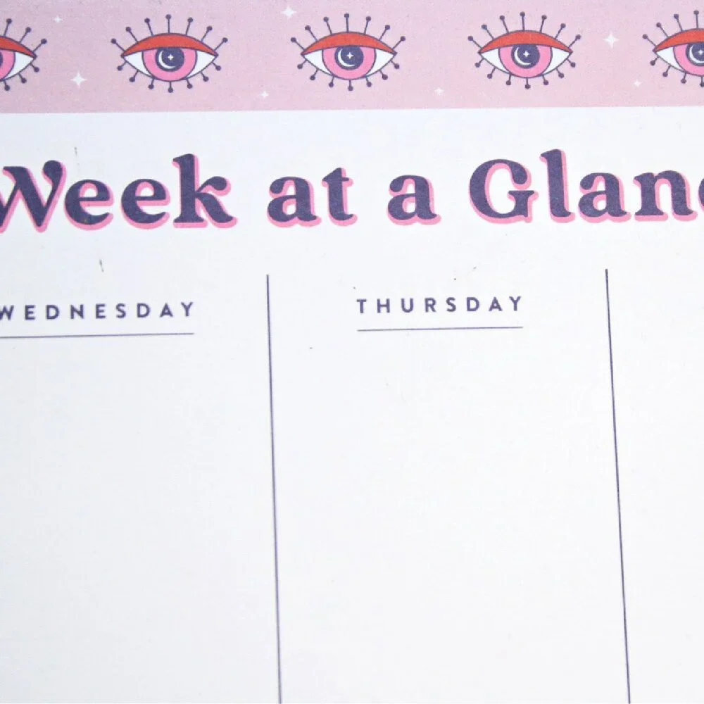 Weekly Planner Desk Pad Undated Weekdays Weekend Eye Protector Sealed Brand New